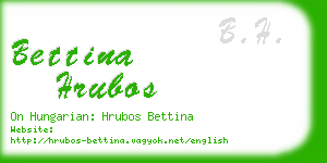 bettina hrubos business card